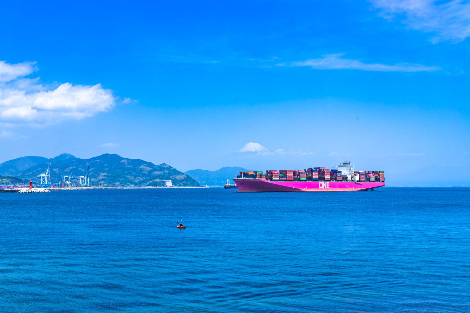 A Ocean Network Express containership.