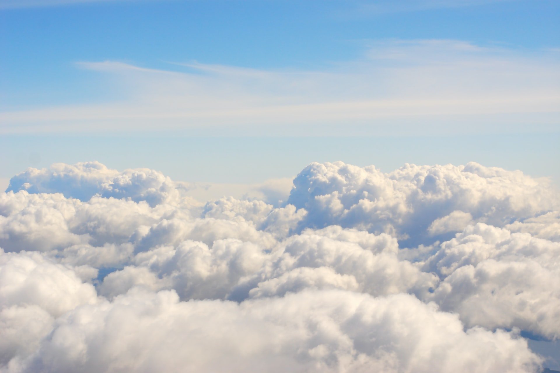 Fluffy clouds.